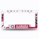 NCAA Alabama Crimson Tide 12" x 6" Chrome All Over Automotive License Plate Frame for Car/Truck/SUV By Rico Industries