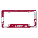 Alabama University Wave All Over Chrome Frame