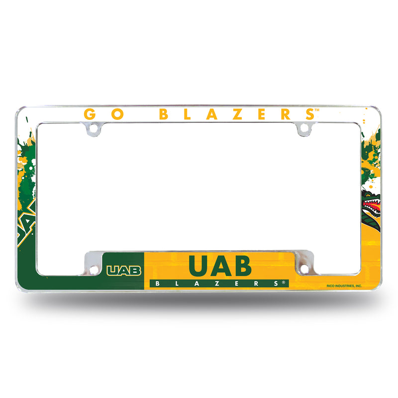 UAB Blazers All Over Chrome License Plate Frame