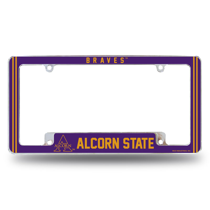 Alcorn State Alternate Design All Over Chrome Frame - Bottom Oriented