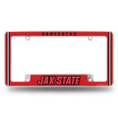 Jacksonville State Gamecocks Alternate Design All Over Chrome License Plate Frame - Classic