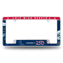 Mississippi Rebels America 250 All Over Chrome License Plate Frame
