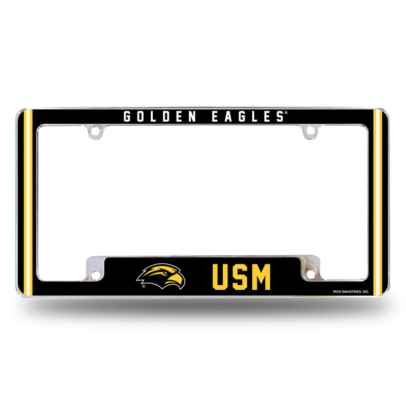 Southern Miss Alternate Design All Over Chrome Frame - Bottom Oriented