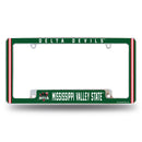 Mississippi Valley State Delta Devils All Over Chrome License Plate Frame