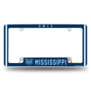 Mississippi University For Women Owls All Over Chrome License Plate Frame