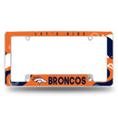 Broncos Wave All Over Chrome Frame