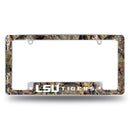 Lsu / Mossy Oak Camo Break-Up Country All Over Chrome Frame (Bottom Oriented)