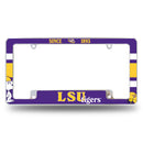 Lsu Tigers Peanuts Game Day All Over Chrome Frame