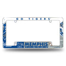 Memphis Tigers All Over Chrome Frame (Bottom Oriented)