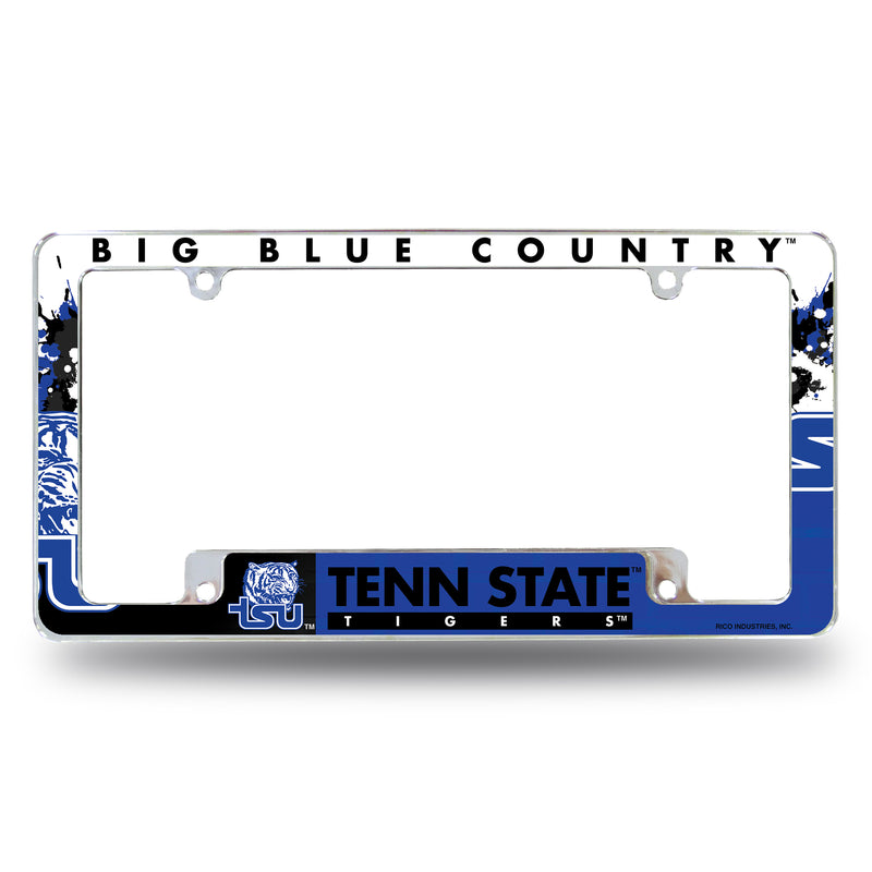 Tennessee State All Over Chrome Frame (Bottom Oriented)