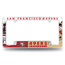 NFL San Francisco 49ers 12" x 6" Chrome All Over Automotive License Plate Frame for Car/Truck/SUV By Rico Industries
