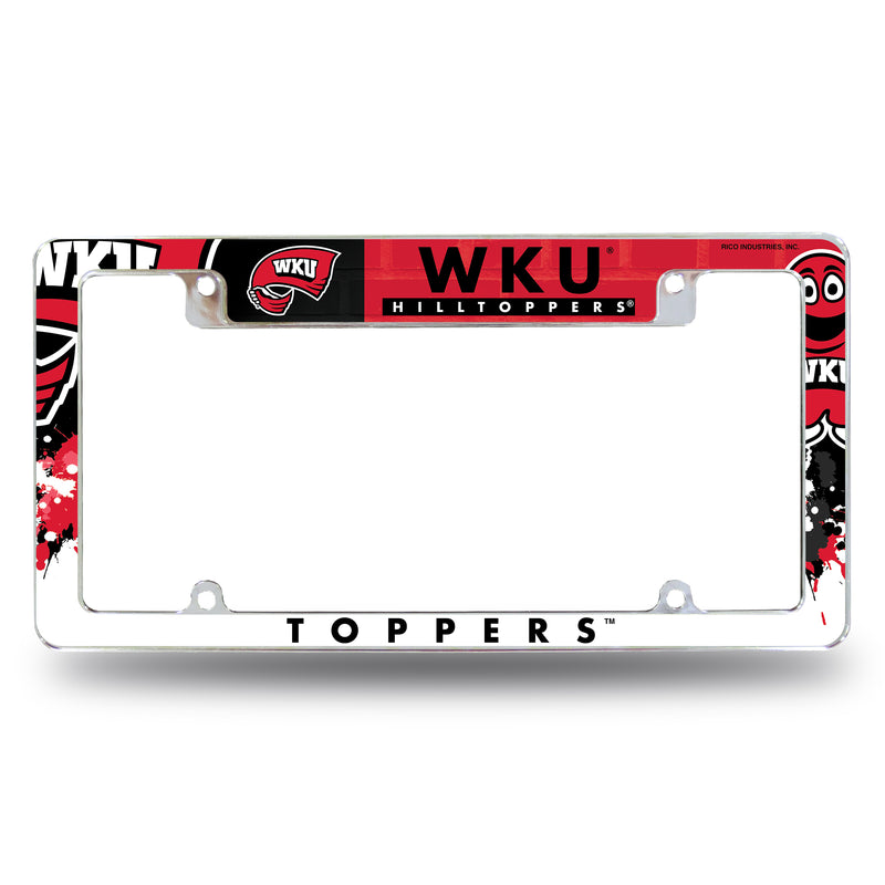 Western Kentucky All Over Chrome Frame (Top Oriented)