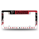 NFL Atlanta Falcons 12" x 6" Chrome All Over Automotive License Plate Frame for Car/Truck/SUV By Rico Industries