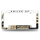NCAA Purdue Boilermakers 12" x 6" Chrome All Over Automotive License Plate Frame for Car/Truck/SUV By Rico Industries
