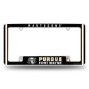 Purdue Fort Wayne Mastodons Classic Stripe Design All Over Chrome License Plate Frame
