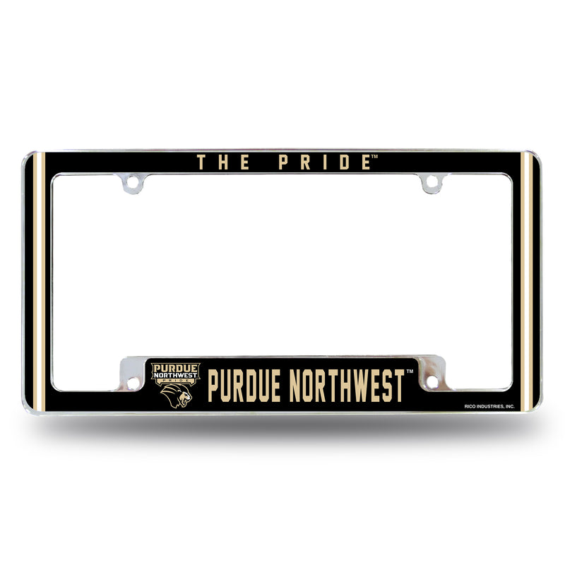 Purdue Northwest Pride All Over Chrome License Plate Frame