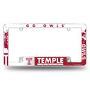 Temple University All Over Chrome Frame