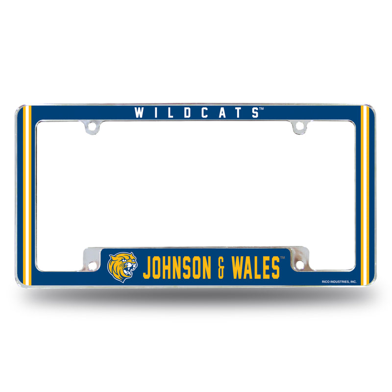 Johnson & Wales Wildcats All Over Chrome License Plate Frame