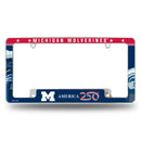 Michigan Wolverines America 250 All Over Chrome License Plate Frame