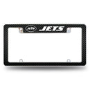 Jets Primary Logo Carbon Fiber Design All Over Chrome Frame