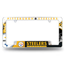 NFL Pittsburgh Steelers 12" x 6" Chrome All Over Automotive License Plate Frame for Car/Truck/SUV By Rico Industries
