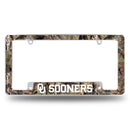 Oklahoma University / Mossy Oak Camo Break-Up Country All Over Chrome Frame (Bottom Oriented)
