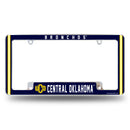 Central Oklahoma Bronchos All Over Chrome License Plate Frame
