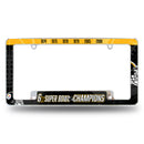 Steelers 6 Time Super Bowl Champs All Over Chrome Frame