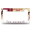 Boston College Eagles Splatter Design All Over Chrome License Plate Frame