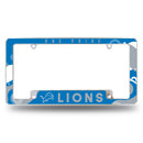 Lions Wave All Over Chrome Frame