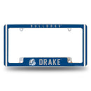 Drake Bulldogs All Over Chrome License Plate Frame