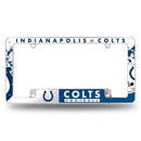 NFL Indianapolis Colts 12" x 6" Chrome All Over Automotive License Plate Frame for Car/Truck/SUV By Rico Industries