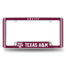 Texas A&M Alternate Design All Over Chrome Frame - Bottom Oriented