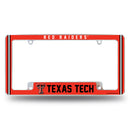 Texas Tech Alternate Design All Over Chrome Frame - Bottom Oriented
