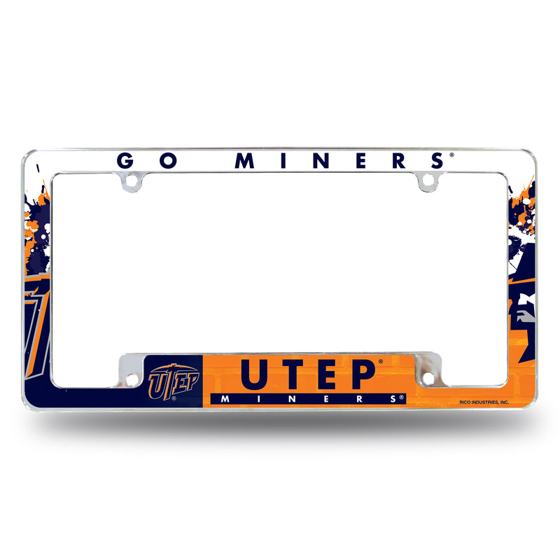 University of Texas at El Paso (UTEP) All Over Chrome Frame