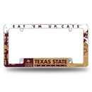 Texas State All Over Chrome Frame (Bottom Oriented)