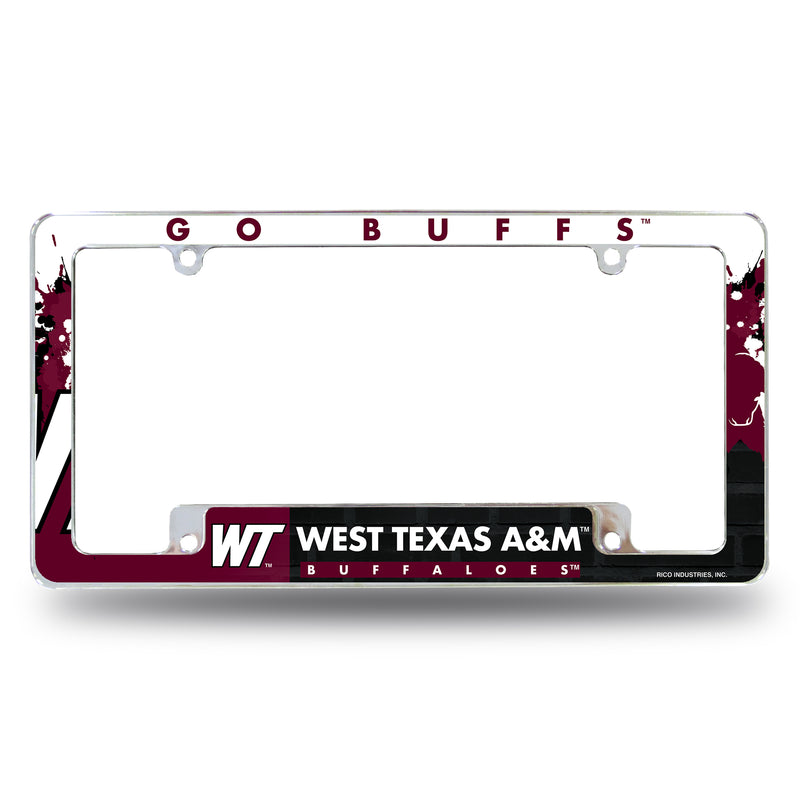 West Texas A&M All Over Chrome Frame (Bottom Oriented)
