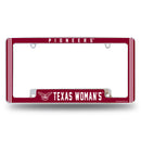 Texas Woman's Pioneers All Over Chrome License Plate Frame