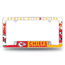NFL Kansas City Chiefs 12" x 6" Chrome All Over Automotive License Plate Frame for Car/Truck/SUV By Rico Industries