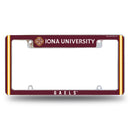 Iona Gaels All Over Chrome License Plate Frame