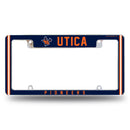 Utica Pioneers All Over Chrome License Plate Frame