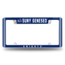 Suny Geneseo Blue Knights All Over Chrome License Plate Frame