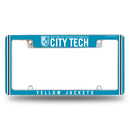 City Tech Yellow Jackets All Over Chrome License Plate Frame