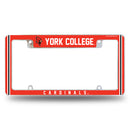 York College Cardinals All Over Chrome License Plate Frame