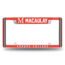 Macaulay Honors College All Over Chrome License Plate Frame