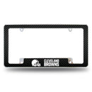 Cleveland Browns Carbon Fiber Design All Over Chrome Frame