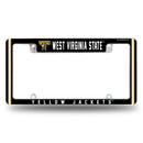 West Virginia State Yellow Jackets All Over Chrome License Plate Frame