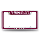 Fairmont State Falcons All Over Chrome License Plate Frame
