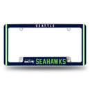 Seahawks Alternate Design All Over Chrome Frame - Bottom Oriented