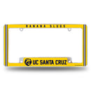 UC Santa Cruz Banana Slugs All Over Chrome License Plate Frame